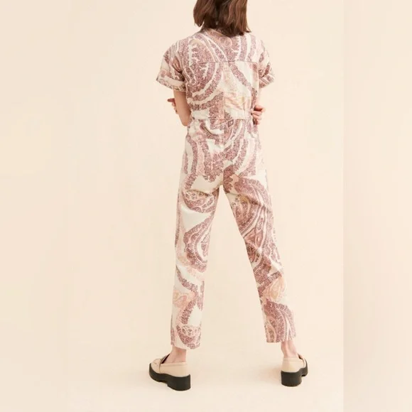 Free people We The Free Marci Printed Paisley Coverall Jumpsuit - Picture 2 of 9
